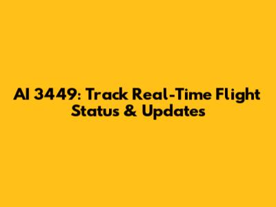 AI 3449: Track Real-Time Flight Status & Updates