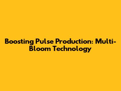 Boosting Pulse Production: Multi-Bloom Technology