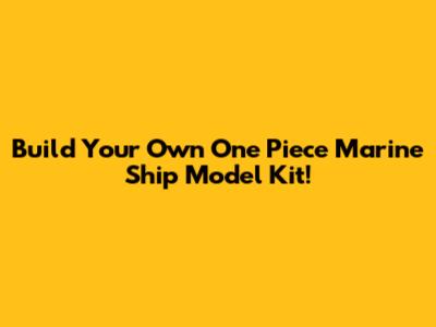 Build Your Own One Piece Marine Ship Model Kit!