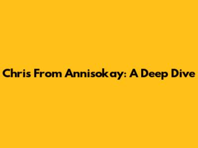 Chris From Annisokay: A Deep Dive
