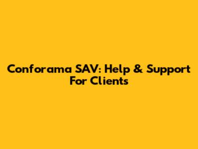 Conforama SAV: Help & Support For Clients