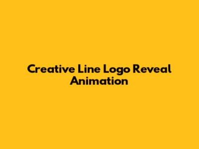 Creative Line Logo Reveal Animation
