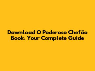 Download 'O Poderoso Chefão' Book: Your Complete Guide