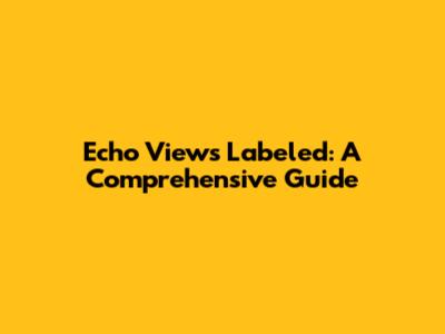 Echo Views Labeled: A Comprehensive Guide