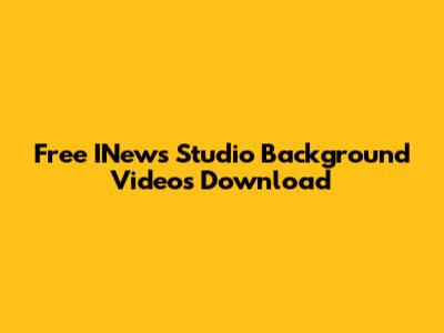 Free INews Studio Background Videos Download