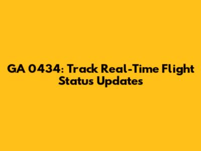 GA 0434: Track Real-Time Flight Status Updates