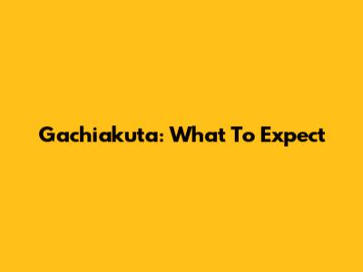 Gachiakuta: What To Expect