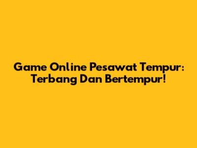 Game Online Pesawat Tempur: Terbang Dan Bertempur!