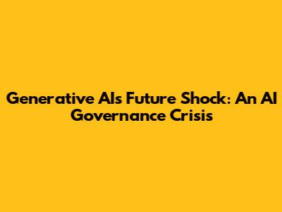 Generative AI's Future Shock: An AI Governance Crisis
