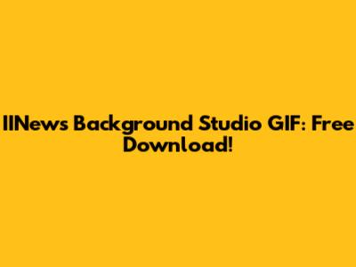 IINews Background Studio GIF: Free Download!