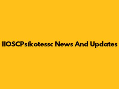 IIOSCPsikotessc News And Updates