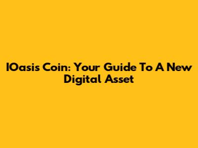 IOasis Coin: Your Guide To A New Digital Asset