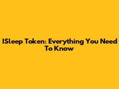 ISleep Token: Everything You Need To Know