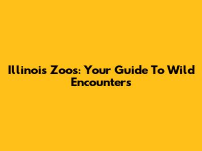 Illinois Zoos: Your Guide To Wild Encounters