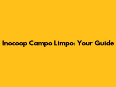 Inocoop Campo Limpo: Your Guide
