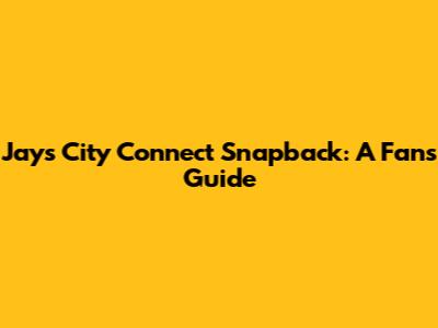 Jays City Connect Snapback: A Fan's Guide