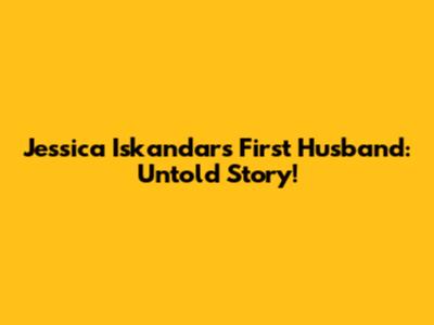 Jessica Iskandar's First Husband: Untold Story!