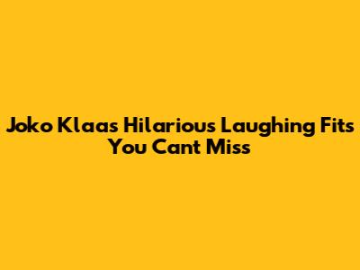 Joko Klaas' Hilarious Laughing Fits You Can't Miss