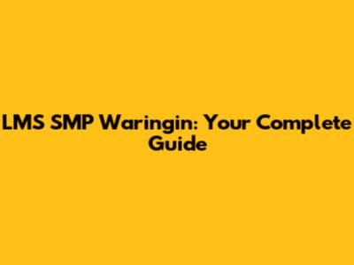 LMS SMP Waringin: Your Complete Guide