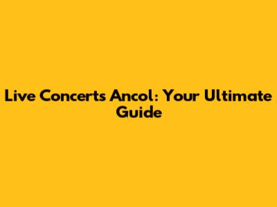 Live Concerts Ancol: Your Ultimate Guide