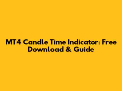 MT4 Candle Time Indicator: Free Download & Guide