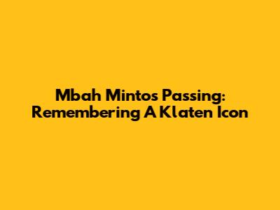 Mbah Minto's Passing: Remembering A Klaten Icon