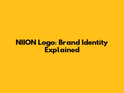 NIION Logo: Brand Identity Explained