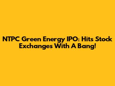 NTPC Green Energy IPO: Hits Stock Exchanges With A Bang!