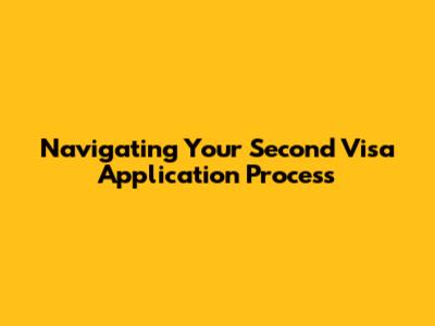 Navigating Your Second Visa Application Process