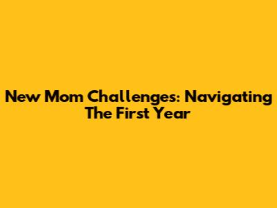 New Mom Challenges: Navigating The First Year