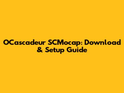 OCascadeur SCMocap: Download & Setup Guide