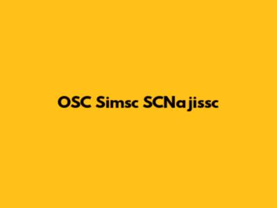 OSC Simsc SCNajissc