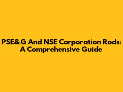 PSE&G And NSE Corporation Rods: A Comprehensive Guide