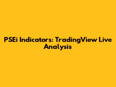 PSEi Indicators: TradingView Live Analysis