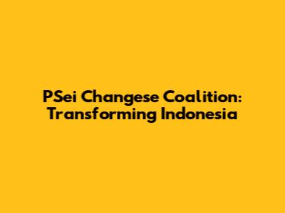 PSei Changese Coalition: Transforming Indonesia