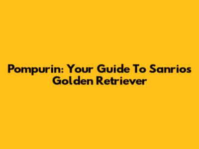 Pompurin: Your Guide To Sanrio's Golden Retriever