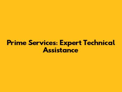 Prime Services: Expert Technical Assistance