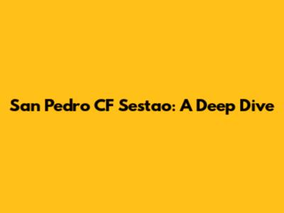 San Pedro CF Sestao: A Deep Dive