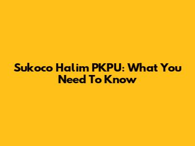 Sukoco Halim PKPU: What You Need To Know