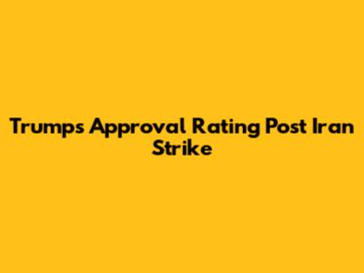 Trump's Approval Rating Post Iran Strike