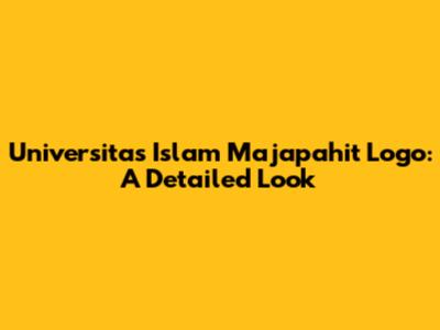 Universitas Islam Majapahit Logo: A Detailed Look