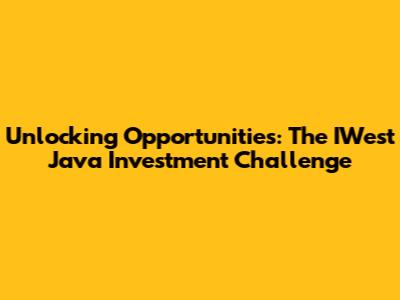 Unlocking Opportunities: The IWest Java Investment Challenge