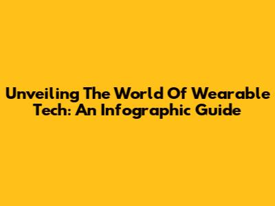 Unveiling The World Of Wearable Tech: An Infographic Guide