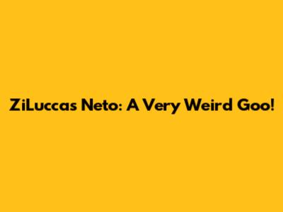 ZiLuccas Neto: A Very Weird Goo!